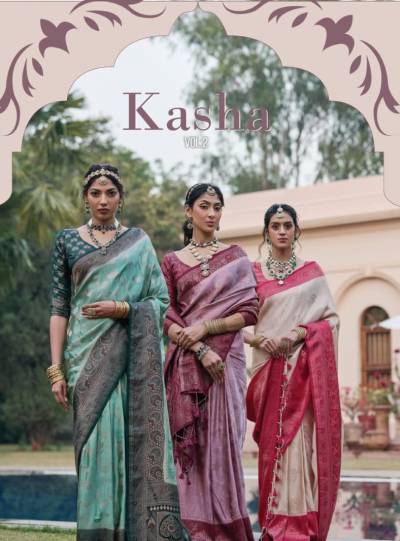 KASHA VOL-02 BY KIRA SATIN SAREE MANUFACTURER IN INDIA